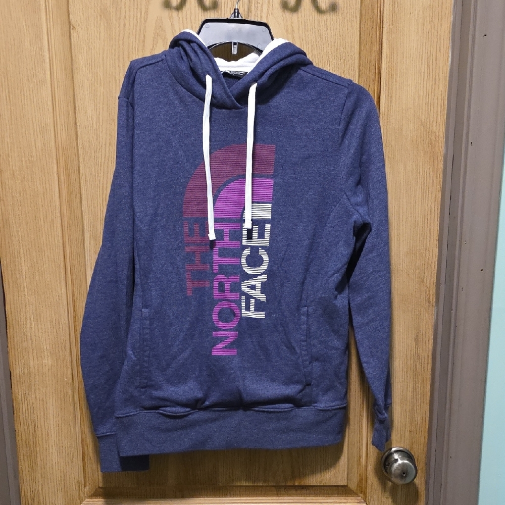 The North Face Indigo and Pink Hoodie